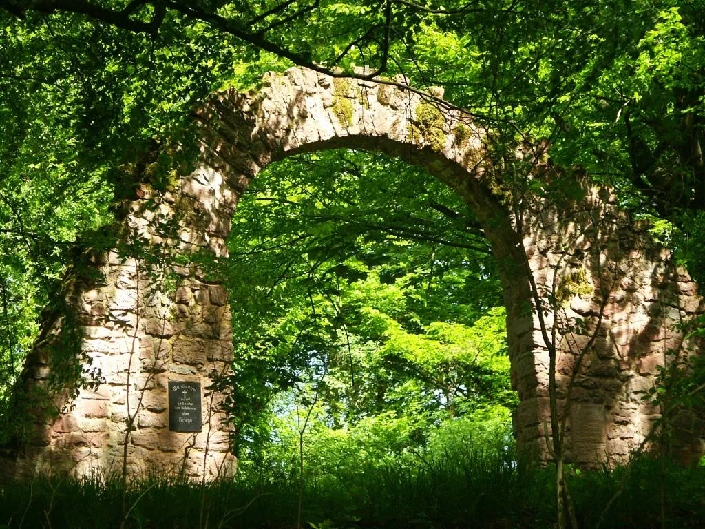 altes Eingangstor zum ehemaligen Burghof der Burgruine Blumenstein