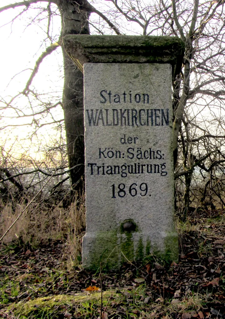 Königlich-Sächsische Triangulation Station 90 Waldkirchen Vermessungspunkt II. Ordnung
