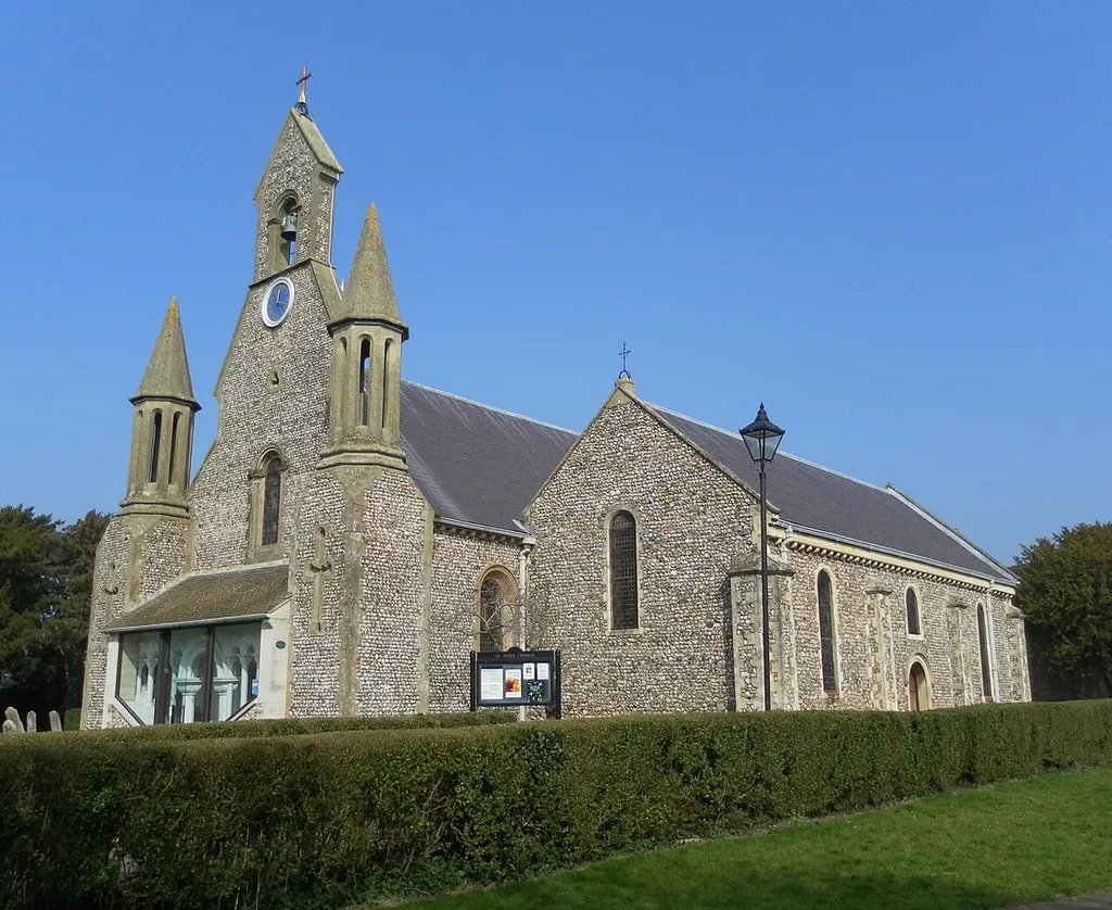 St James's Church, North Street, Emsworth, Hampshire, England. The Anglican parish church of Emsworth. A Grade II-listed building.
