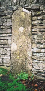 Milestone, Station Road; opp. Church, in boundary wall of Stoneleigh House