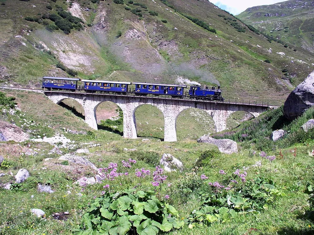 Dampfbahn Furka-Bergstrecke, Steinstafelbrücke