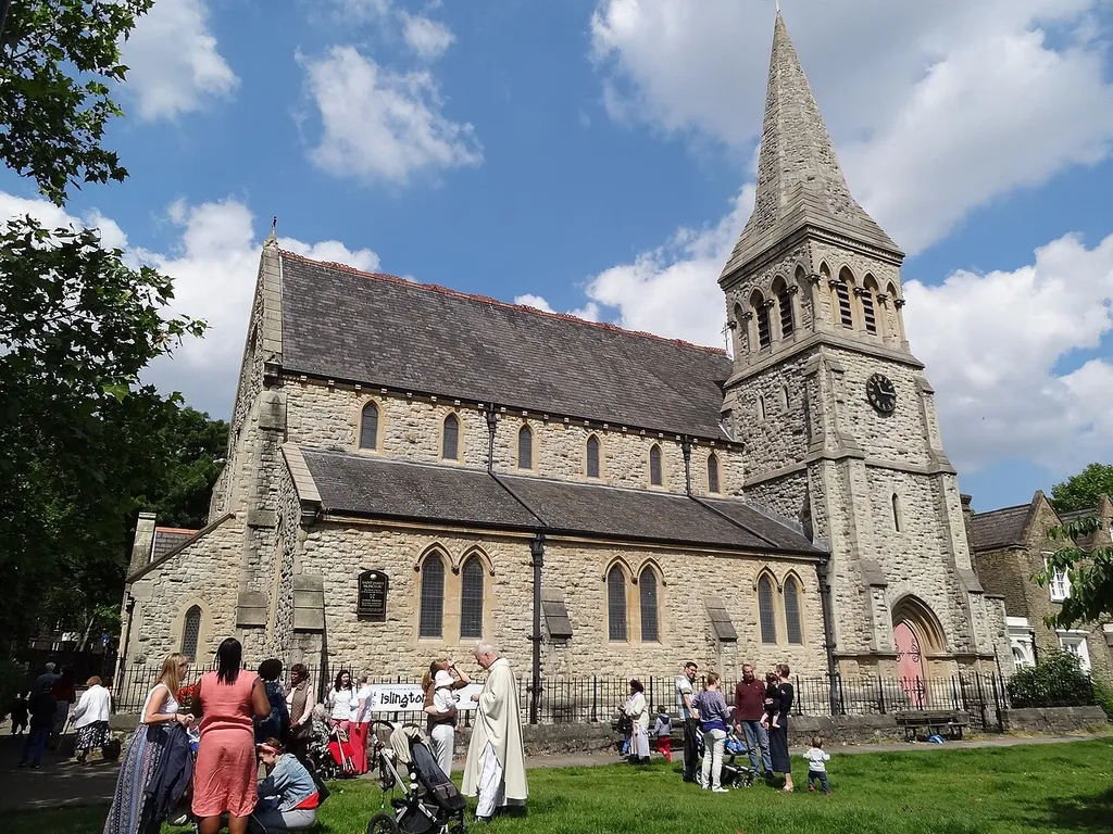 St James' parish church, Islington, London N1, seen from the southeast