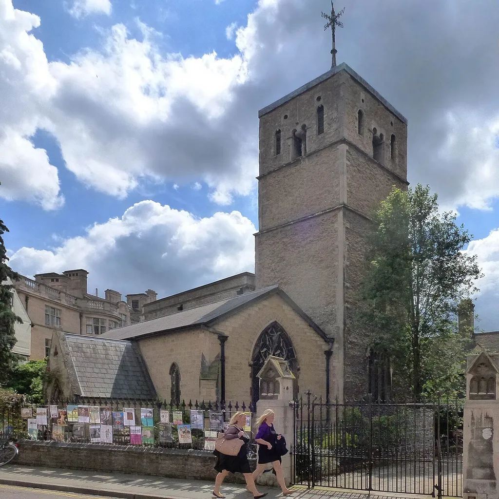 Orthorectified HDR photograph of the exterior of St Bene't's Church, Cambridge, England, seen from the northwest