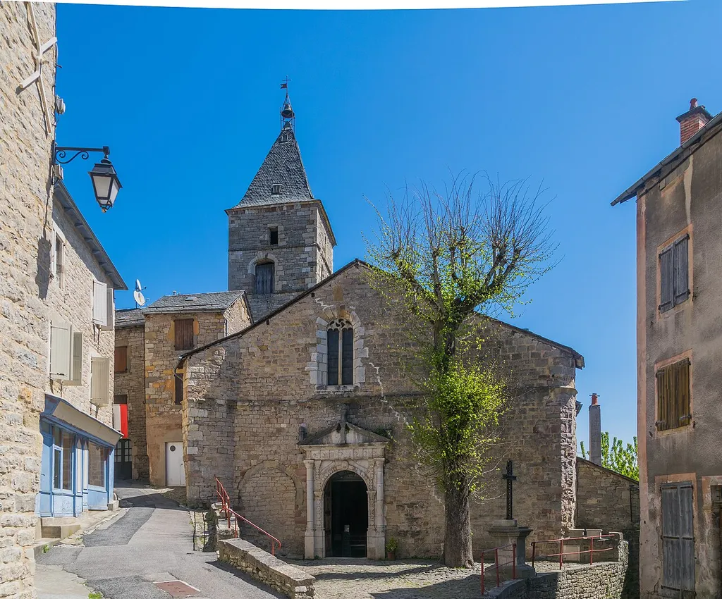 Saint Sauveur Church in Sévérac-le-Château, Aveyron, France