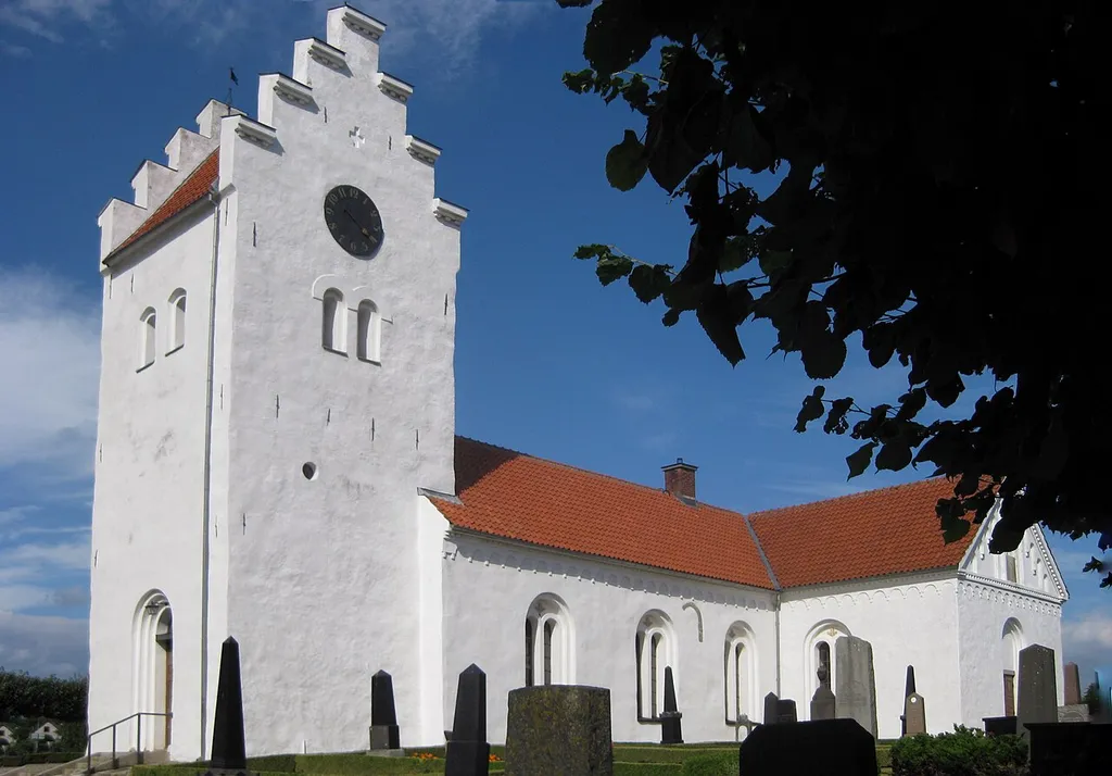 Gladsax church in Skåne, Sweden