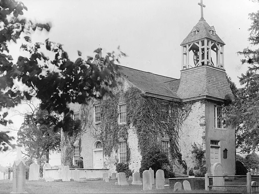 St. James Protestant Episcopal Church — Saint James Church Road &amp; Old Capital Trail, Stanton (New Castle County, Delaware) Photo from the Historic American Buildings Survey of Delaware (cropped).