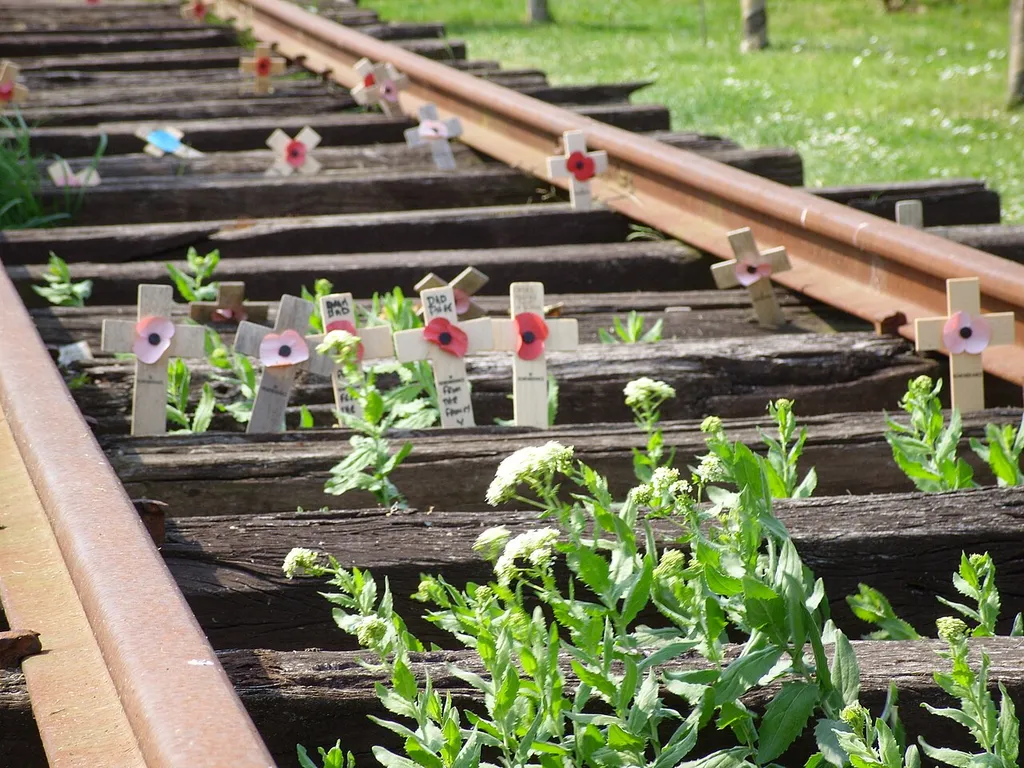 Burma Railway Memorial at the National Memorial Arboretum, Staffordshire