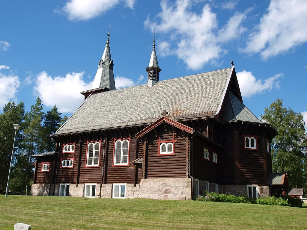 Nordre Osen church (1923) in Åmot municipality in Hedmark county in Norway.