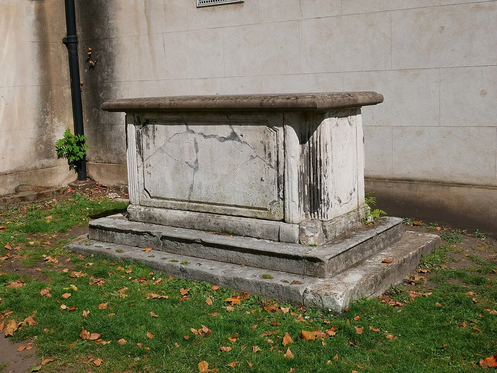The chest tomb of John Sargeant located immediately to the south of St Mary Magdalen's Church, Bermondsey.