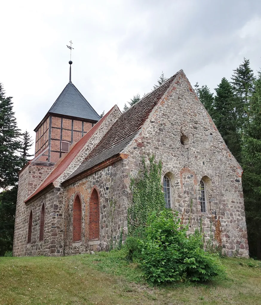 South-eastern view of church in Kehrberg, Groß Pankow municipality, Prignitz district, Brandenburg state, Germany