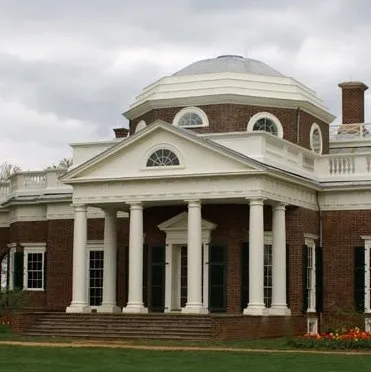 Monticello: Thomas Jefferson's home in Albemarle County, VA. Photograph taken on April 13, 2008, the 265th anniversary of Thomas Jefferson's birth. By Brian Wheeler, Charlottesville Tomorrow.