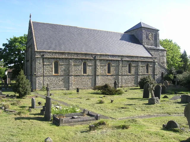 St Peter's parish church, Bishopsworth, Bristol, seen from the southwest