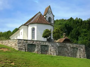 St Verena's Catholic parish church with ossuary and rectory