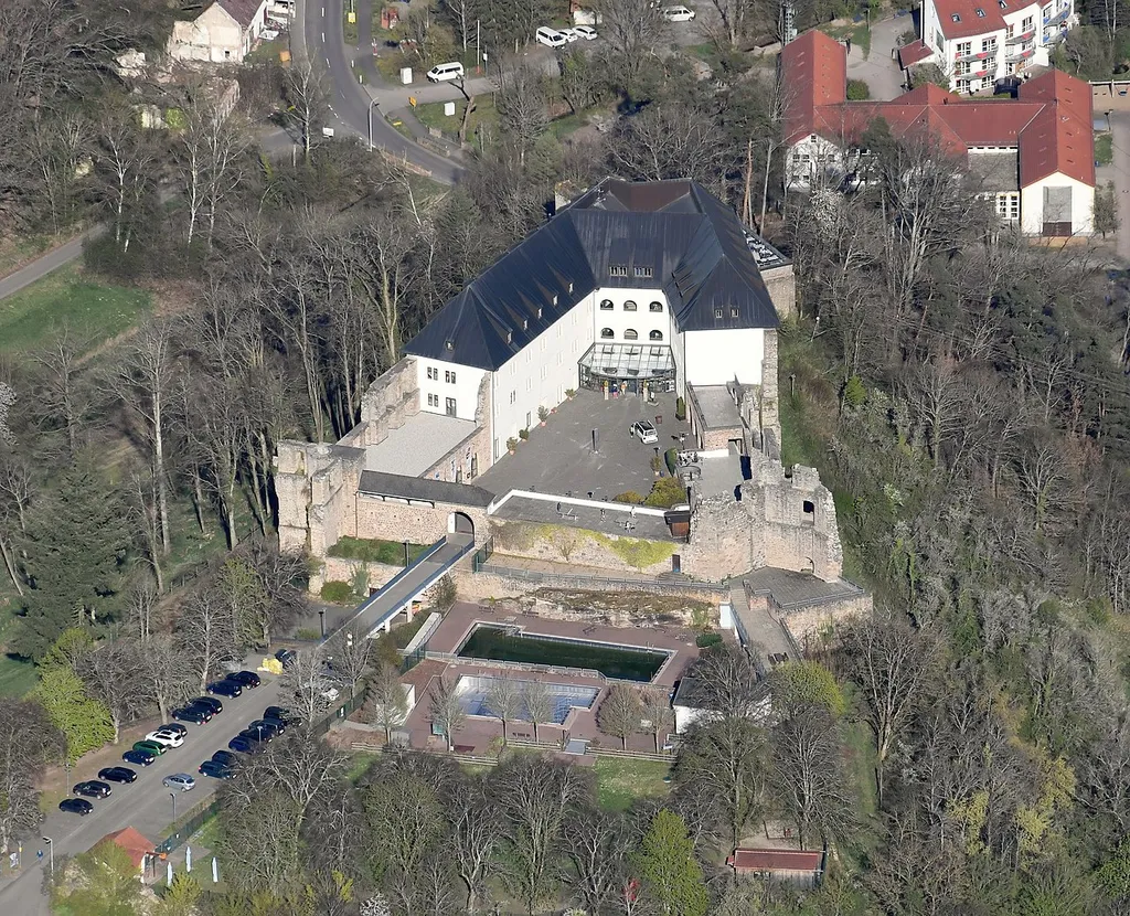 Aerial image of the Altleiningen Castle