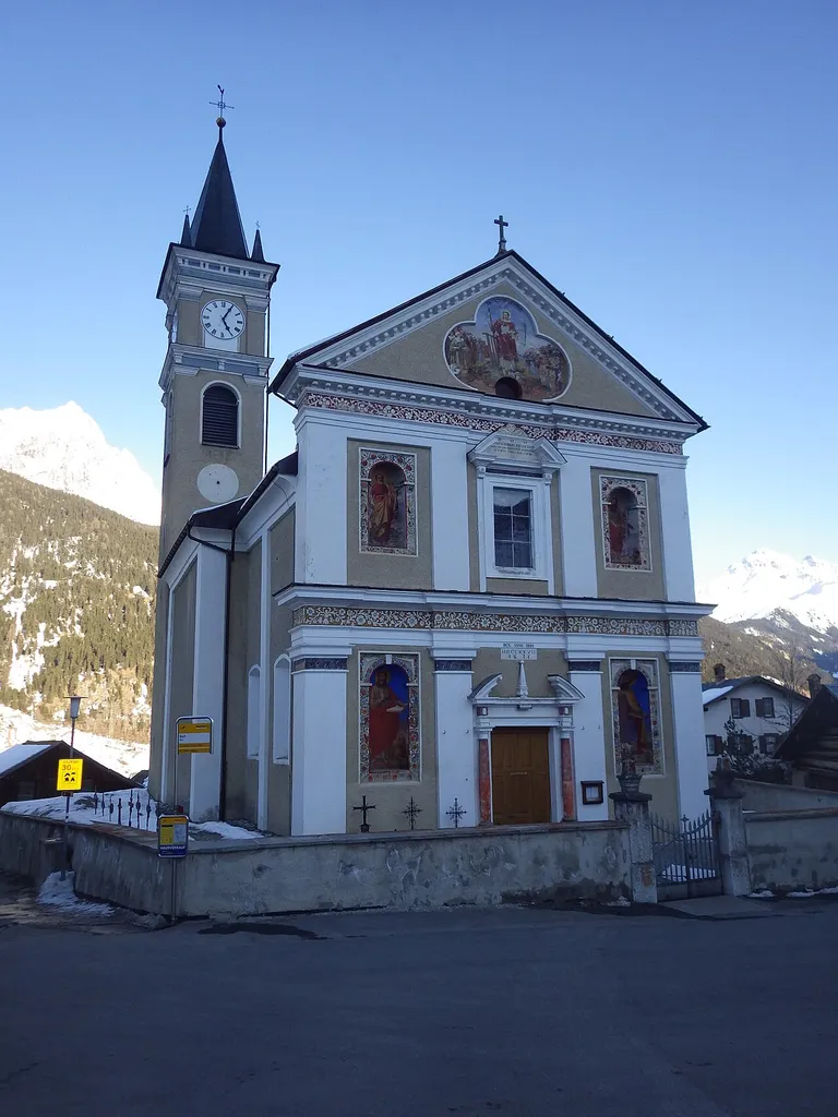 Catholic church Saint Lawrence, Riom, Riom-Parsonz, Grison, Switzerland