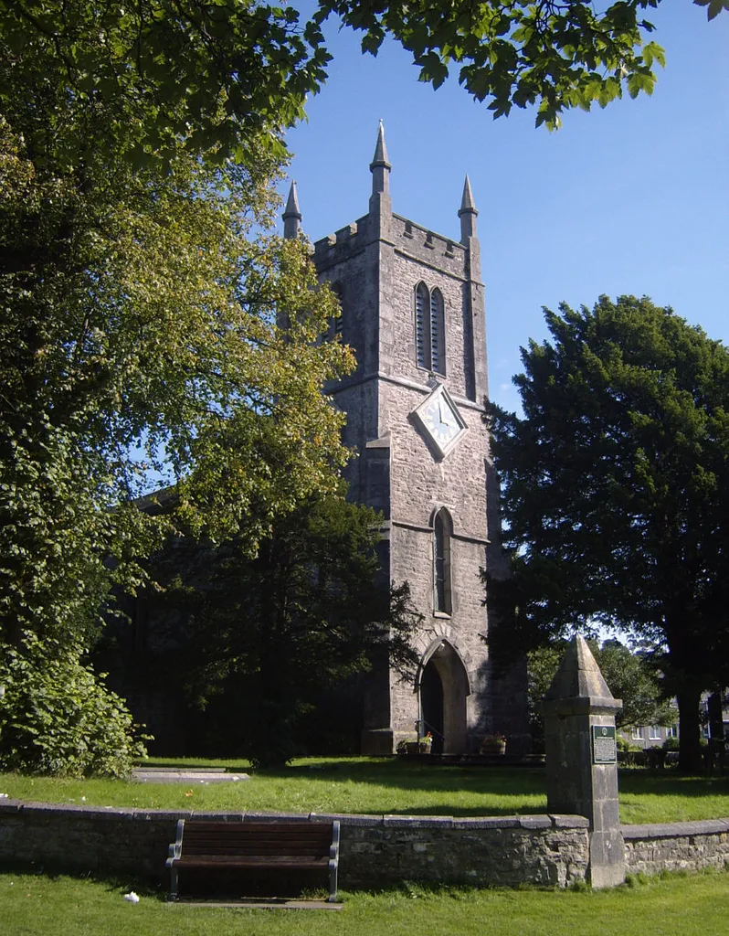 St Thomas's parish church, Milnthorpe, Cumbria (formerly Westmorland), seen from the northwest