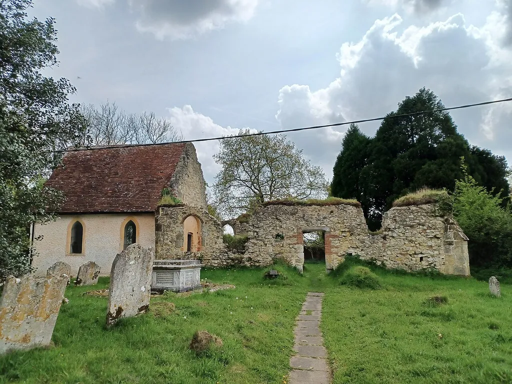 Old Church of St. John, Greatham, Hampshire, England. 13th century, Grade II listed.