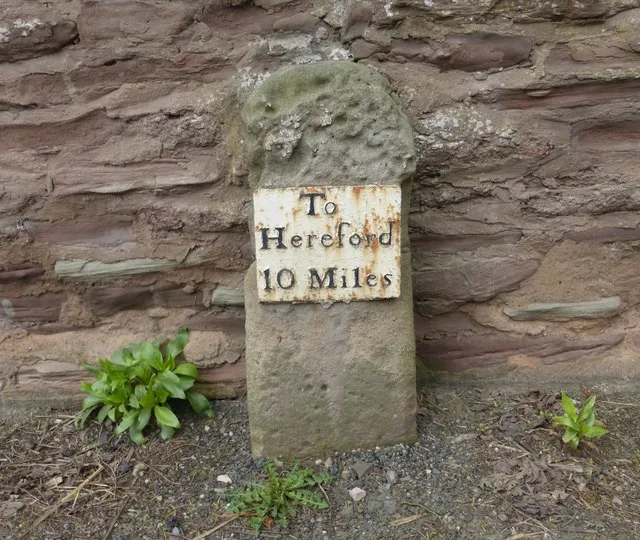 Old Milestone by the A465, Stoke Lacy