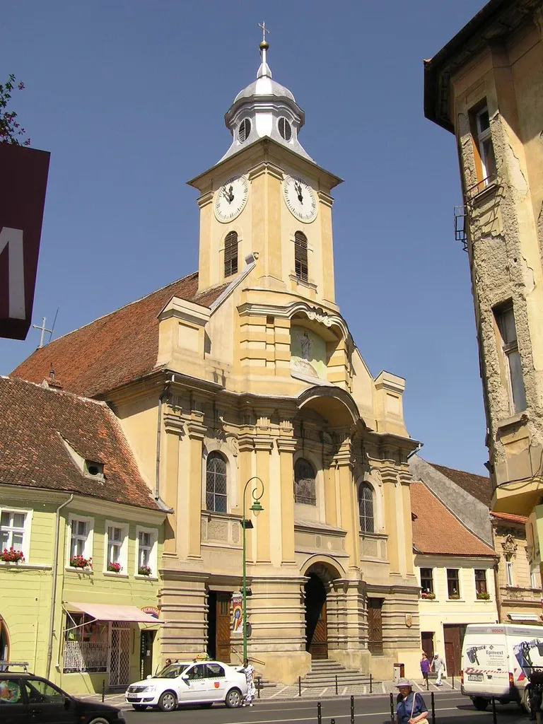 Kirche in der Strada Mureşenilor, Brașov / Kronstadt, Siebenbürgen, Rumänien.