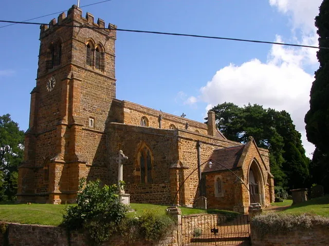 St Denys' parish church, Ravensthorpe, Northamptonshire, seen from the southwest
