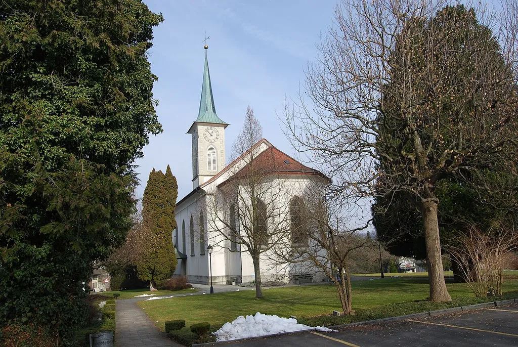 Protestant church of Menziken, canton of Aargau, Switzerland