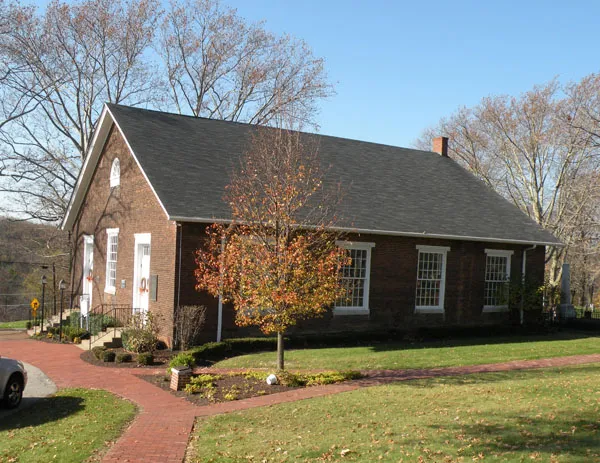 Picture of Beulah Presbyterian Church located at Beulah and McCrady Roads in Churchill, Pennsylvania, on November 8, 2009. The church was built in 1837, and is listed on the National Register of Historic Places.