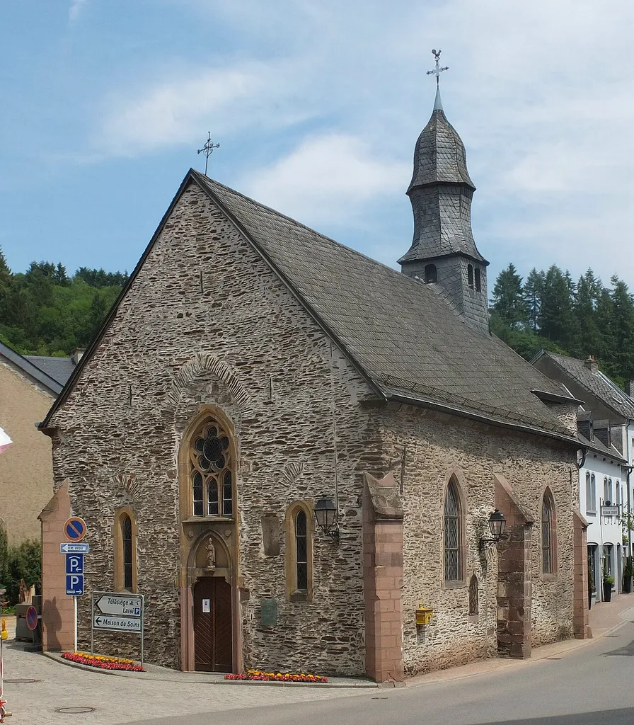 Saint Nicholas Chapel in Vianden, Luxembourg (view West).