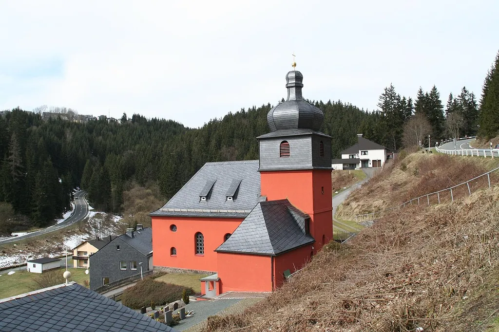 evangelisch-lutherische Jubilate-Kirche in Nordhalben-Grund (Landkreis Kronach, Regierungsbezirk Oberfranken, Freistaat Bayern, Deutschland), Grundsteinlegung Oktober 1925