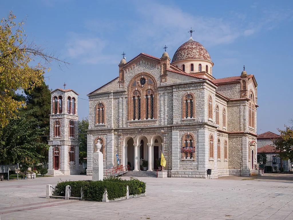 The church of Mary in Ampelonas, Larissa Prefecture, built in 1895.