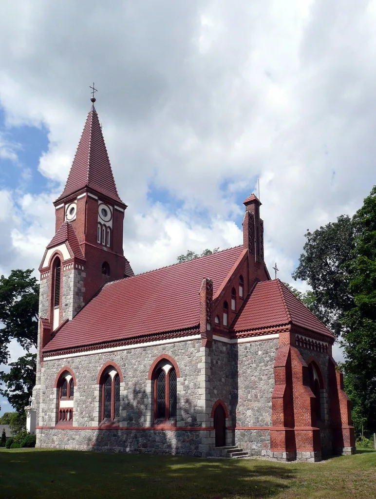 The church in Ługi, Poland.