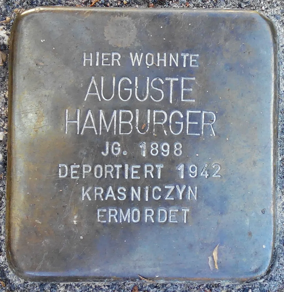 Stolperstein Auguste Hamburger, Hinter der Eich 7, Aschaffenburg