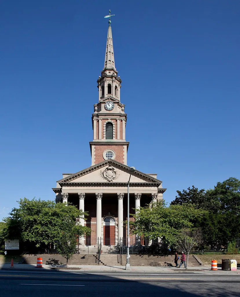 Street front of All Souls Church in DC, a Unitarian Universalist congregation