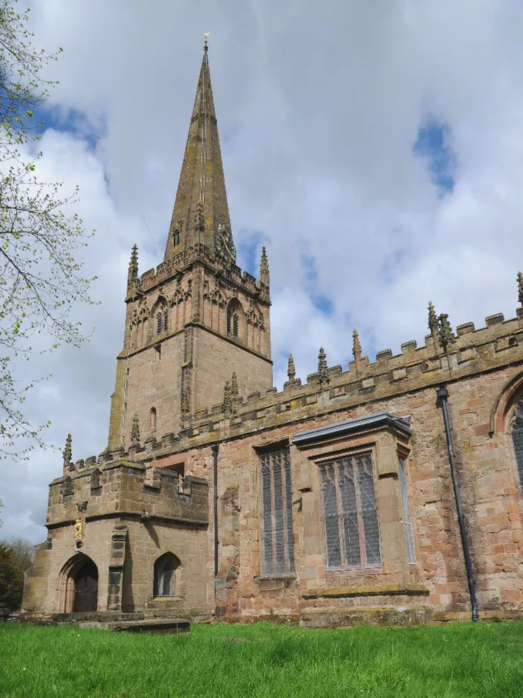 The Church of St John the Baptist in Bromsgrove is largely from the 14th and 15th centuries though it does date from the 12th century. It was restored in 1858. The church is Grade I listed.
