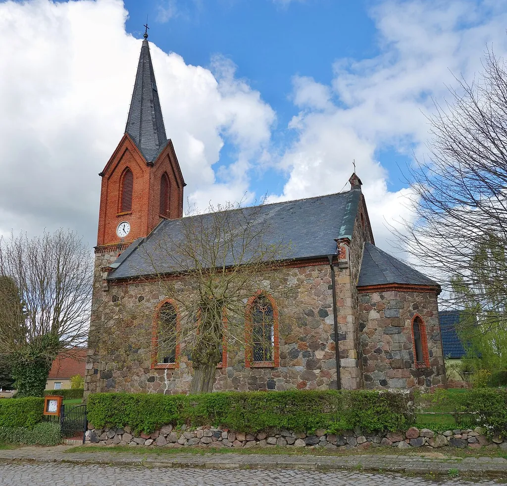 South-eastern view of the church in Grabow , Kümmernitztal municipality, Prignitz district, Brandenburg state, Germany