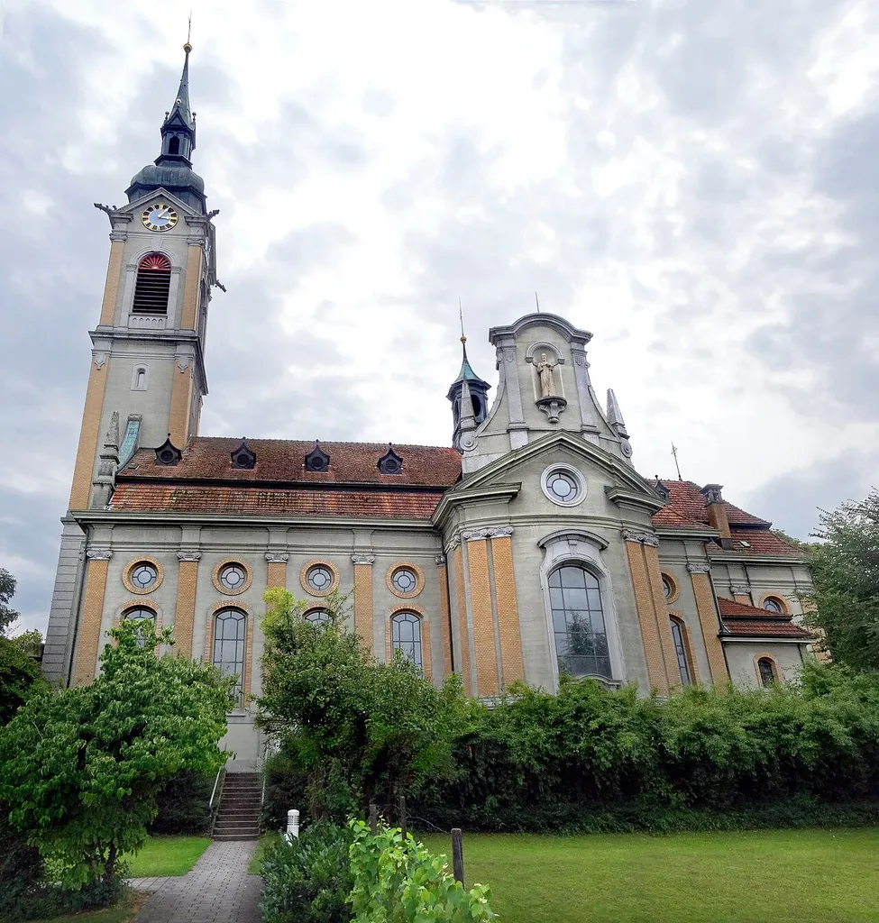 St. Stefan church in Kreuzlingen, Switzerland, seen from the north.