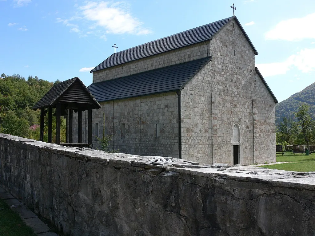 Piva monastery (Montenegro), close up view