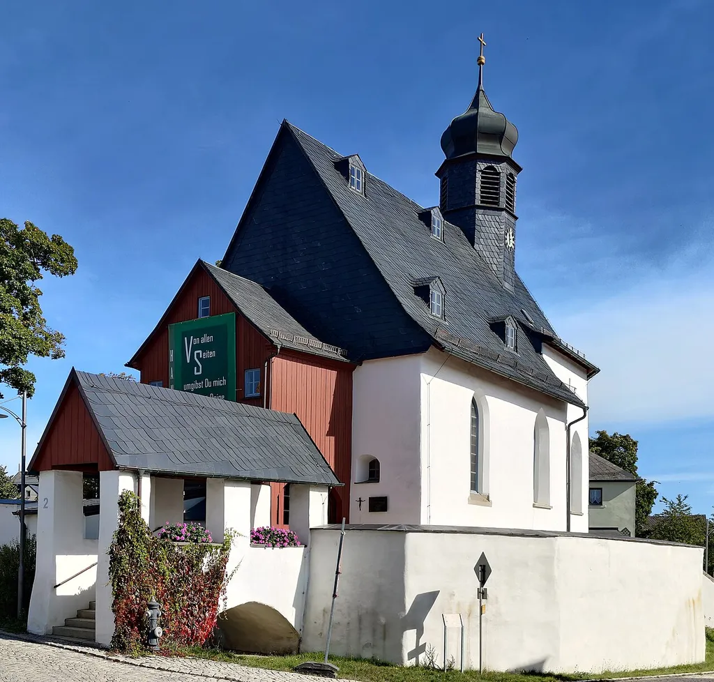 Evangelisch-lutherische St.-Leonhards-Kirche Köditz, Landkreis Hof, Oberfranken, Bayern, Deutschland
