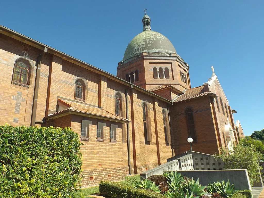 Photo of the side of the Corpus Christi Church at Nundah, Brisbane, Queensland, Australia.