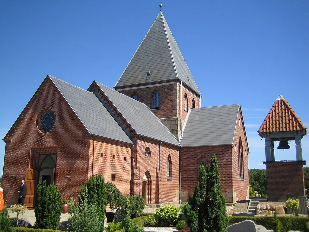 The danish church, Bording Kirke in Vestjylland east of Herning.