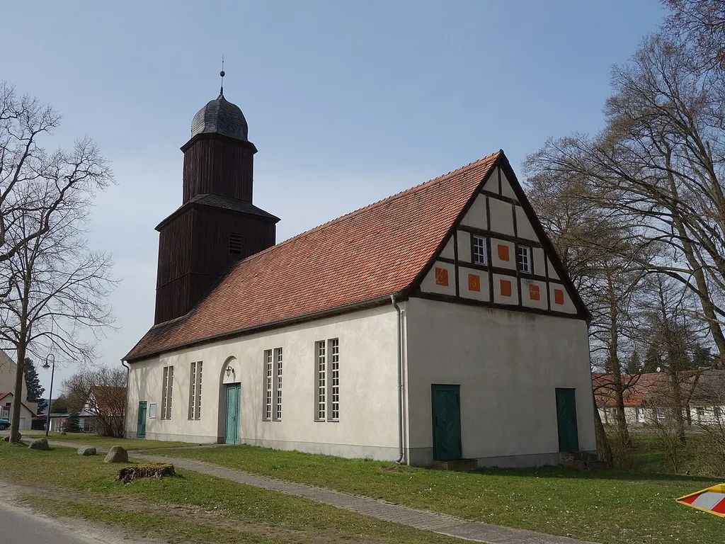 East-south-eastern view of church in Zaatzke, Heiligengrabe municipality, Ostprignitz-Ruppin district, Brandenburg state, Germany
