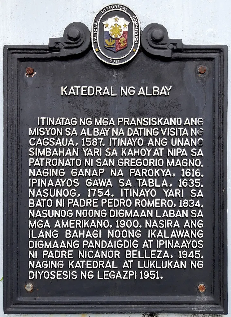Cathedral of Albay historical marker