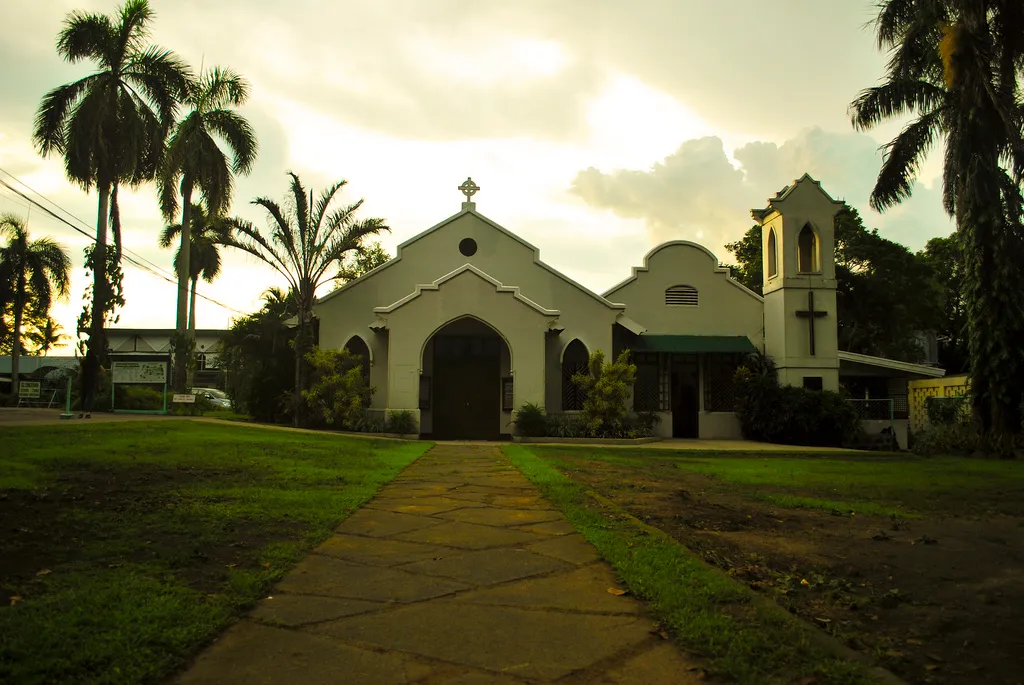 This church is located at the Christian School International campus in Los Banos, Laguna, Philippines.