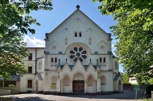 church portal of the former Annunziata monastery “Am Stein” of the Franciscan Missionaries of Mary (FMM)  in Maria Anzbach