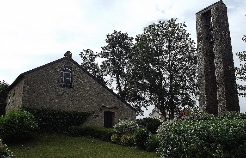 Exterior of the protestant church in Orscholz, Saarland, Germany