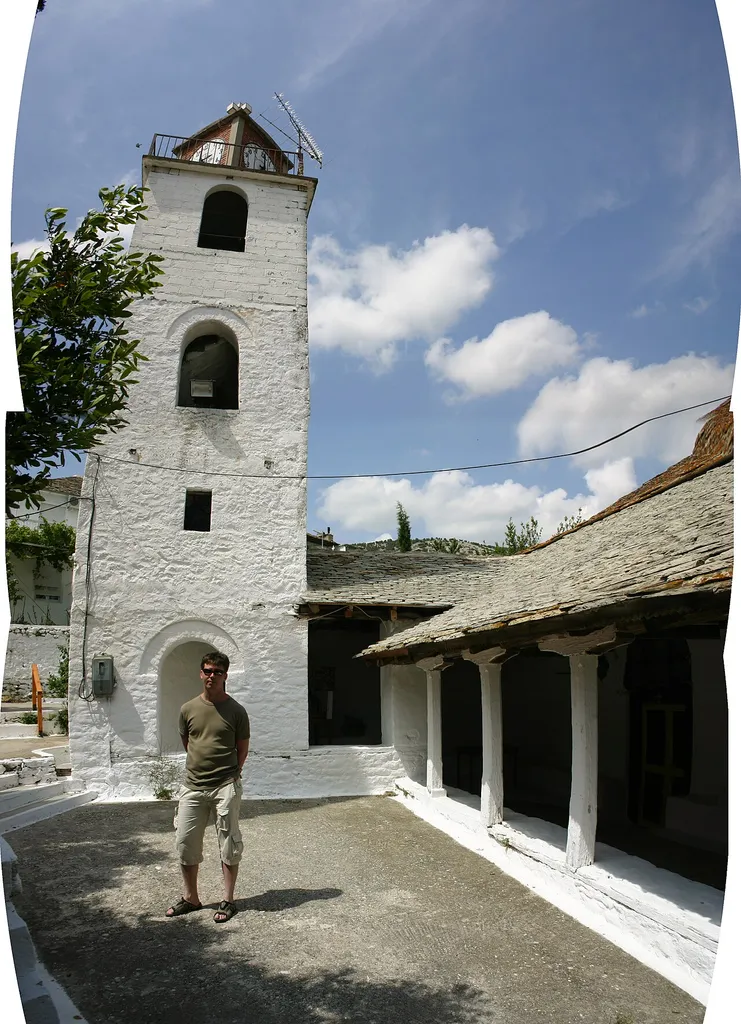 The church in Theologos, Thassos, Greece. (Note: Picture has Geotag information stored in EXIF.)