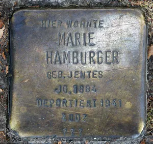 Stolperstein dedicated to Marie Hamburger