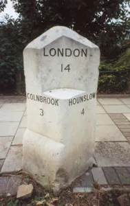 Milestone, Bath Road; Harmondsworth, near Sipson Lane N side of Heathrow Airport
