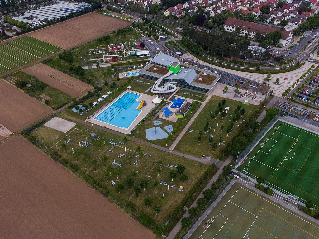 Das F3 in Fellbach von oben.