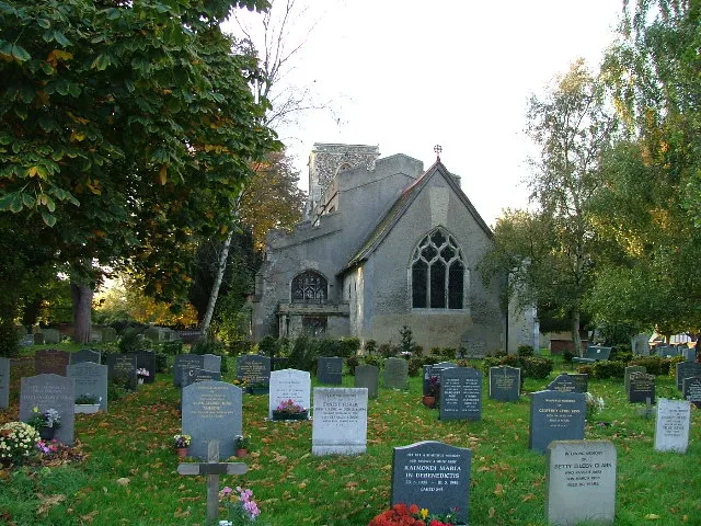 Parish Church of St Peter - Church End Arlesey. Tucked away at the end of Arlesey (which according to local legend, is the longest village in the UK). This claim can be checked using Google if you like - it seems not to be true. The church is a bit run down and has some old wooden crosses in the graveyard.