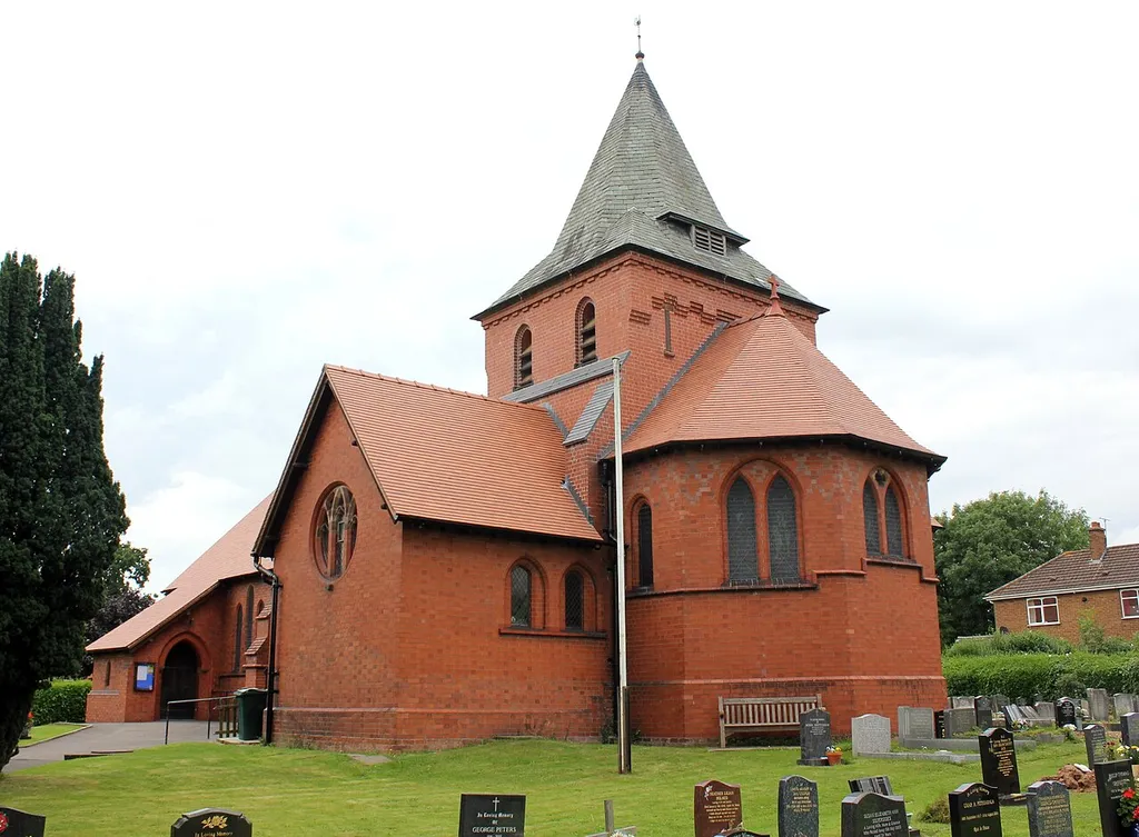 All Saints' parish church, Saughall, Cheshire, seen from the south